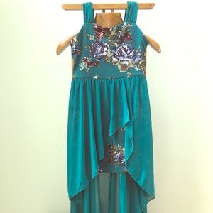 By&by teal hi lo party dress - sz 12y BNWT